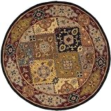 Safavieh Heritage Collection HG512B Handmade Multicolor Hand-Spun Wool Area Rug, 6-Feet, Round
