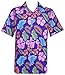 Hawaiian Shirts Mens Hibiscus Floral Leaf Printed Beach Aloha Camp Party