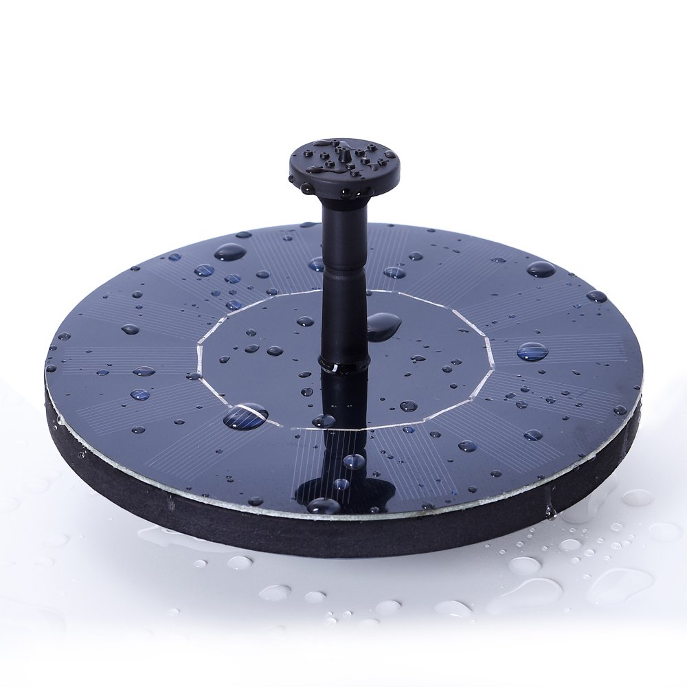 Ankway Solar Bird Bath Fountain Pump, 1.4W Free Standing Solar Fountain