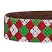 Blueberry Pet 4 Patterns Christmas Party Fair Isle Style Adjustable Dog Collar with Detachable Bow Tie, Medium, Neck 14.5