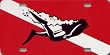 Black Diver on Dive Flag Plastic License Plate