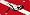 Black Diver on Dive Flag Plastic License Plate ( Style: Black Diver on Dive Flag (AU0103) )