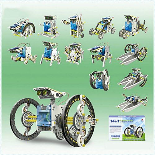 DIY Model Robot Boat Ship Educational Toy Kit Kid 14 In1 Solar Powered
