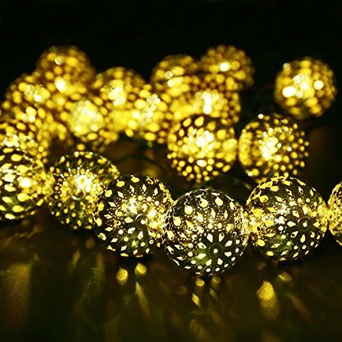 LEAZEAL Solar String Lights 20led Outdoor String Lights for Gardens, Homes, Wedding, Christmas Party, Waterproof (Warm Light)
