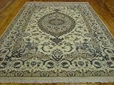 Hand Knotted Wool Nain Persian Rug, 11' 10 x 8' 0