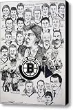 Original Boston Bruins Newspaper Poster Canvas Print / Canvas Art - Artist Dave Olsen