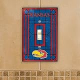 Kansas Jayhawks - NCAA Art Glass Single Switch Plate Cover