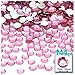 The Crafts Outlet 144-Piece Flat Back Round Rhinestones, 7mm, Hot Pink/Rose