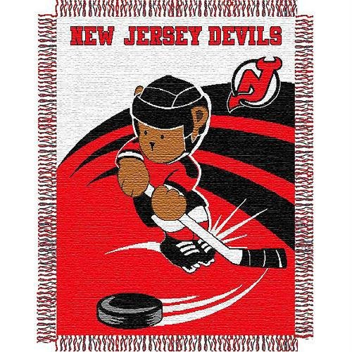 NHL New Jersey Devils 36-Inch-by-46-Inch Woven Jacquard Baby Throw