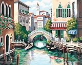 Dimensions Scenic Canal Malen nach Zahlen Gondel Venedig