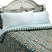 Cathay Home Fashions 6-Piece Bed in a Bag Microfiber Set, Twin Size, City Blocks