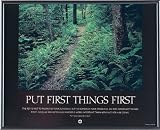 Framed Motivational Print ''Put First Things First?'', 30w x 24h, Black Frame