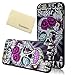Seedan iPhone 6 4.7 inch Case PC Hard Slim Back Cover Diamond Flower Butterfly Skull Smooth Skin Protector