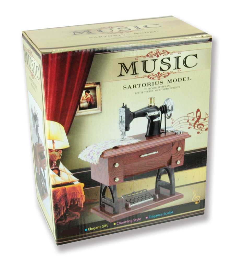 Musical Sewing Machine Music Box Vintage Look