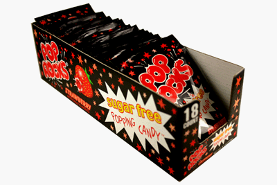 Pop Rocks 18 Packs Sugar Free Strawberry by Sugar-Free Candy