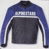 ALPINESTARS BARCELONA LEATHER JACKET BLUE/WHITE 58 310-087-17-58