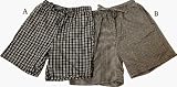 Men's RocketWear Black, White and Khaki Cotton Shorts