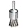 Weiler Wire End Brush, Hollow End, Round Shank, Stainless Steel 302, Partial Twist Knotted