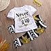 Little Girls Never Grow Up T-Shirt and Maple Leaves Pants Outfit (80(6-12M))