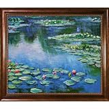 overstockArt MON1239-FR-930120X24 Claude Monet Water Lilies 20-Inch by 24-Inch Framed Oil on Canvas
