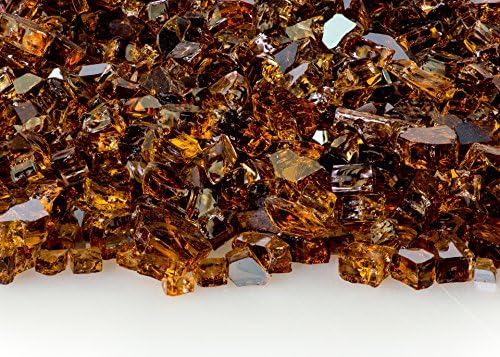 1/4 Inch Copper Reflective Fire Glass 20 Pounds (Two 10 Pound Bags)