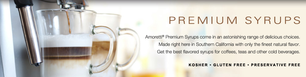 Amoretti Premium Syrups for Coffee, Tea and Beverages
