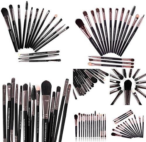 New WOMENS 15X Beauty Tool Brushes Set Kit Foundation Eyeshadow Mascara Lip Brush
