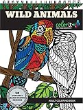 ColorIt Wild Animals Coloring Book: Premium Hardcover With Top Spiral Binding Grown Up Coloring Book Features 50 Original Hand Drawn Animal Coloring Pages for Adults