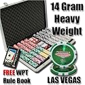 1000 Las Vegas Poker Chip Set with Free WPT Rule Book. 14 Gram Heavy Weighted Poker Chips.