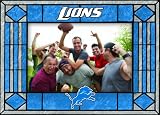 Detriot Lions Art Glass Horizontal Frame