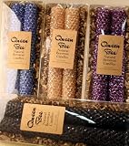 Queen Bee Natural Beeswax Glitter Candles boxed set of 2