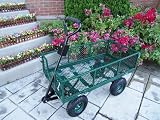 61U02P6N7kL. SL160  Oakland Living Utility Metal Garden Cart in Green