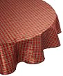 Lenox Holiday Lurex Plaid 70 Inch Round Tablecloth