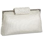 Whiting & Davis Bubble Mesh & Crystals Clutch