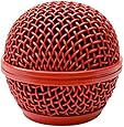 Seismic Audio SA-M30Grille-Red Replacement Red Steel Mesh Microphone Grill Head for Shure SM58, Shure SV100