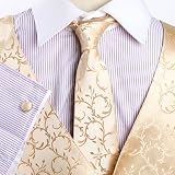 Orange Patterned Mens Fashion Designer Tuxedo Vest with Necktie for Man, Cufflinks, Hanky, Bow Tie Set for Tuxedo Y&G VS1031