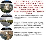 The Quick and Easy Generate Extra Cash, Biz Networking and Sales Models for Car Loan Services Businesses 3 CD Combo Pack