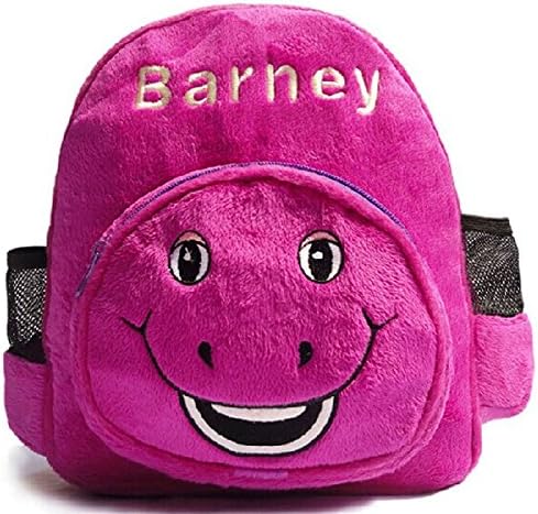 Huhuniu® Kids Cute Short Plush Backpack Purple Barney