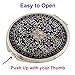 Antique Alive Mother of Pearl Design 2-Sided 2X/1X Magnification Compact Mirror, Pocket Travel Makeup Mirror, Small Metal Portable Handheld Cosmetic Mirror for Purses, Gift for Mom Women (Candle)