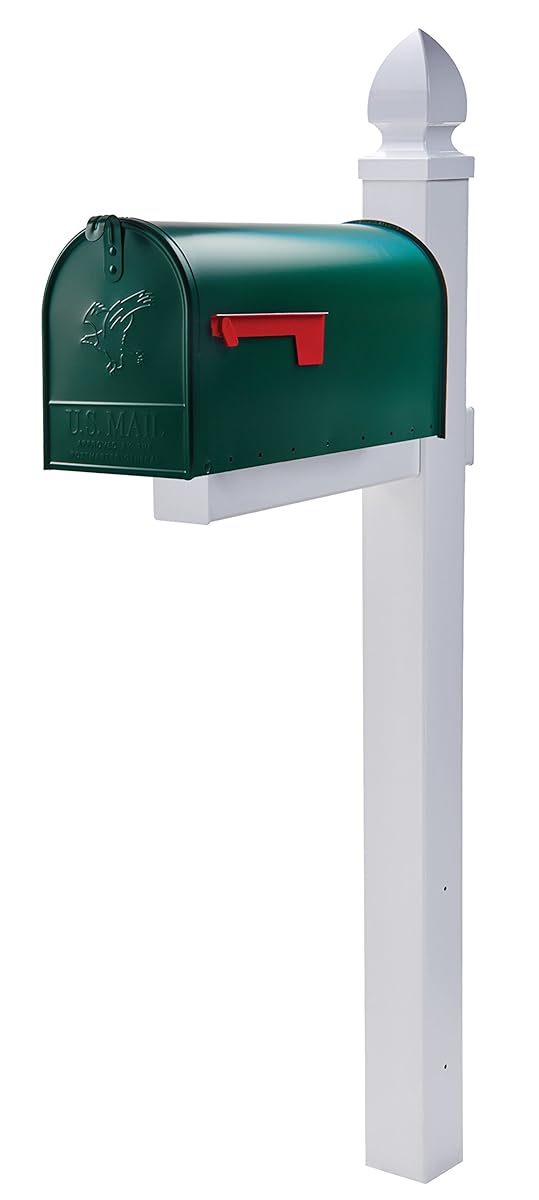 Gibraltar Mailboxes Whitley 4x4 RustProof Plastic White,CrossArm