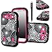 S3 Case, Galaxy S3 - E LV Galaxy S3 Case Cover Hybrid Defender Armor Shock-Absorption for Samsung Galaxy S3 i9300 with 1 Screen Protector, 1 Black Stylus and E LV Microfiber Sticker Digital Cleaner - (Pink)