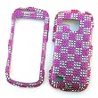 Samsung Continuum i400 (Verizon) Snap-on Protector Hard Case Rhinestone Cover "Pink & Silver Checkers" Design