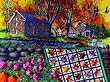 Stone Mill Crossing in Autumn 1000pc Jigsaw Puzzle by Diane Phalen