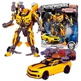 Hasbro Year 2010 Transformers Movie Series 3 "Dark of the Moon" Leader Class 10 Inch Tall Robot Action Figure with MechTech Weapon System Plus Light and Sound - Autobot BUMBLEBEE with Pop-Out Blasters (Vehicle Mode: Camaro Concept)IMAGE