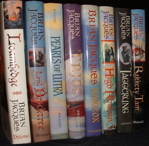 Redwall Series Collection of Eight Novels (The Pearls of Lutra, Marlfox, Lord Brocktree, Taggerung, Triss, Loamhedge, Rakkety Tam, High Rhu
