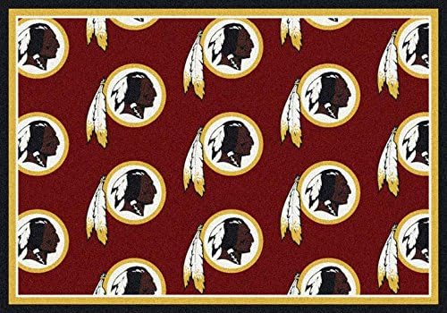 NFL Team Repeat Rug - Washington Redskins (Garnet Bkgrd), 5'4" x 7'8"