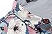 SSLR Men's All Over Printing Short Sleeve Denim Shirt (Medium, White Pink)