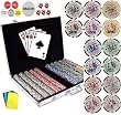 1000 11.5 Gram Clay Composite Dollar Suite Chipset with Dice, Dealer Buttons, Playing Cards and Cut Cards
