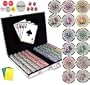 1000 11.5 Gram Clay Composite Dollar Suite Chipset with Dice, Dealer Buttons, Playing Cards and Cut Cards