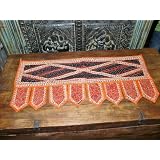 Cadmium Orange Beads Sari Toran Wall Tapestry Topper Valance Free Shipp
